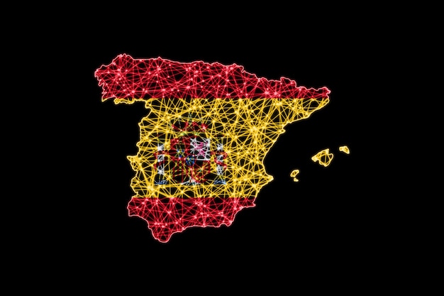Mapa de España con sus comunidades autónomas, representando las lenguas cooficiales